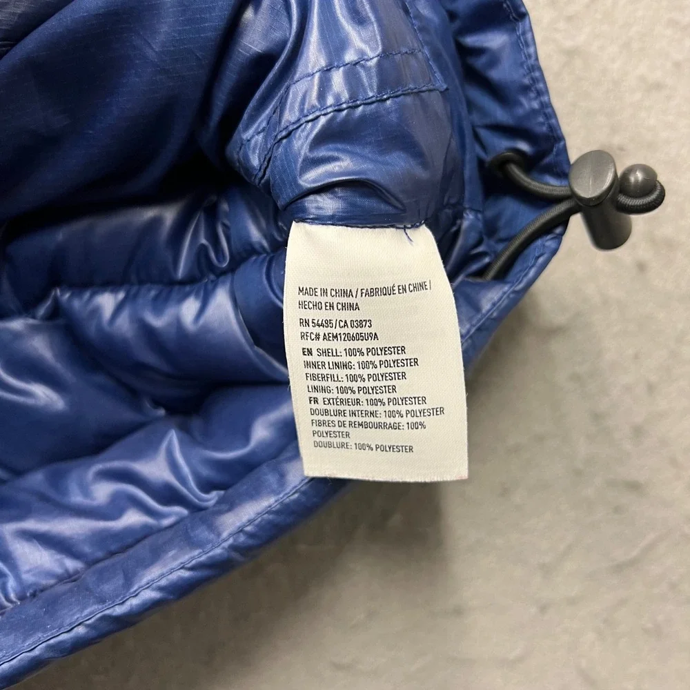 American Eagle Outfitters Mens Small Blue Quilted Puffer Vest Full Zip 1752